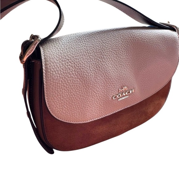 Coach Macie Saddle Bag In Colorblock Crossbody Like New - Picture 11 of 14